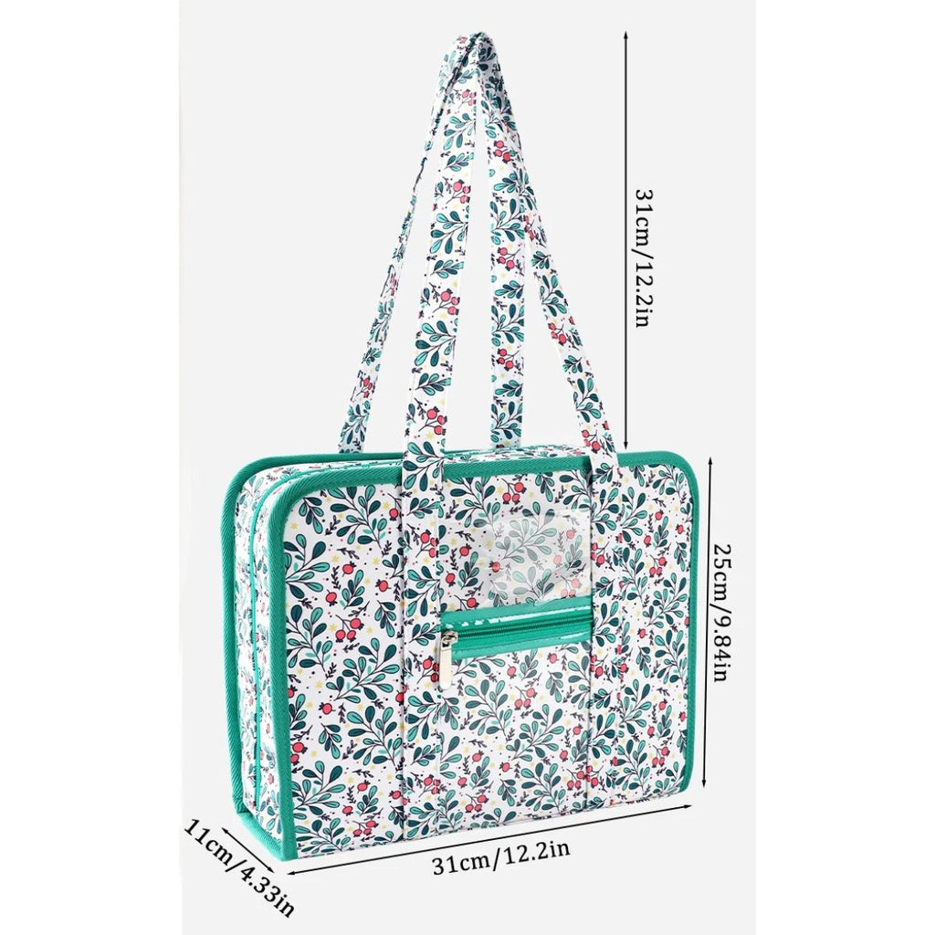 Portable Large Capacity Embroidery Organizer Bag Multi-Layer Oxford Craft Storage Case with Carry Handle