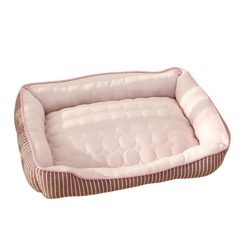 Portable Breathable Pet Cooling Bed 60 cm Washable Cotton Summer Pet Cushion - Blue