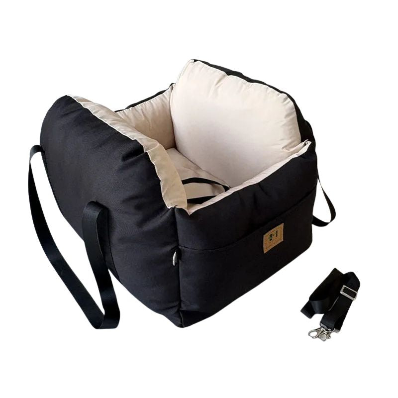 Portable Waterproof Pet Travel Carrier Bed 47 cm Soft Cushion Car Pet Travel Bag - Black