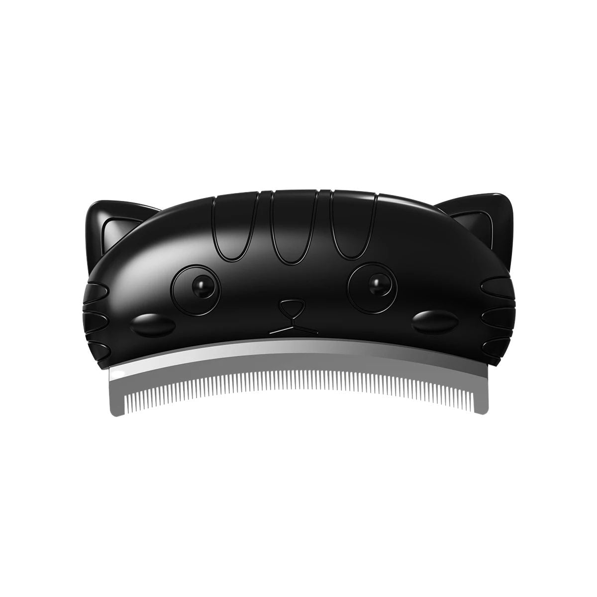 Pet Grooming Brush Stainless Steel Detangling Hair Removal Comb for Short & Long Coat - Black