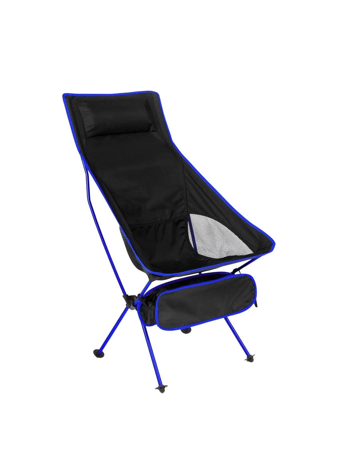Camping Folding Chair Portable Ultralight Aluminum Outdoor Seat Oxford Cloth - Dark Blue