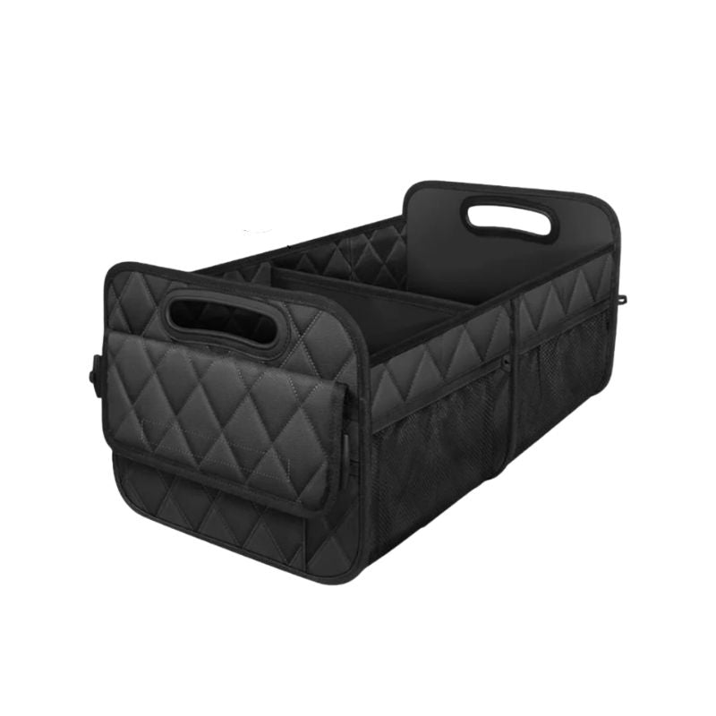 Car Trunk Organizer 50L Waterproof 600D Polyester Storage Box with 6 Pockets for SUV Vehicle