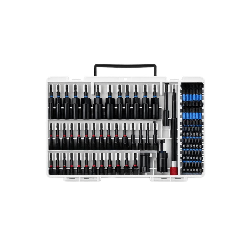 Nut Driver Set 80 Piece Heavy Duty Impact Driver Kit Metric & SAE with Socket Adapters and Bit Holder