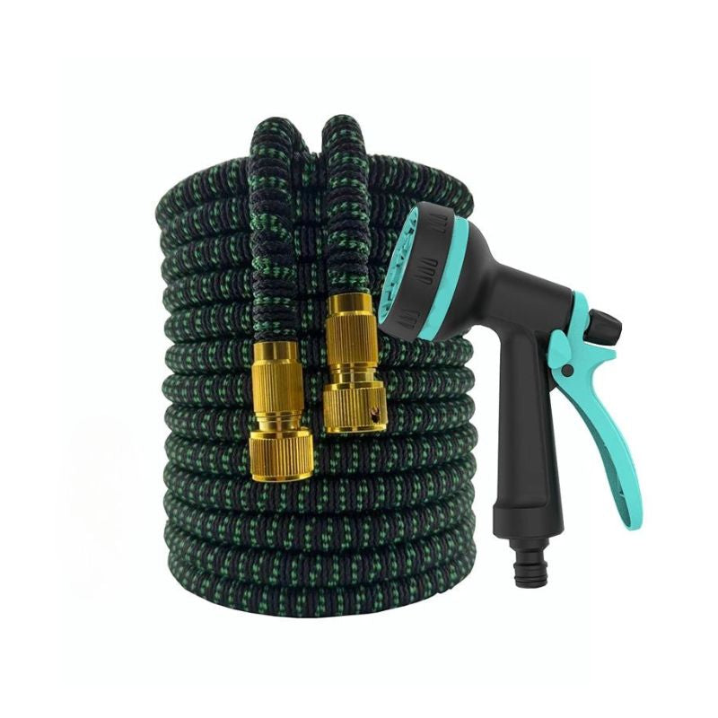 Garden Hose 30m Expandable Flexible High Pressure Water Spray Hose with Spray Gun - Green