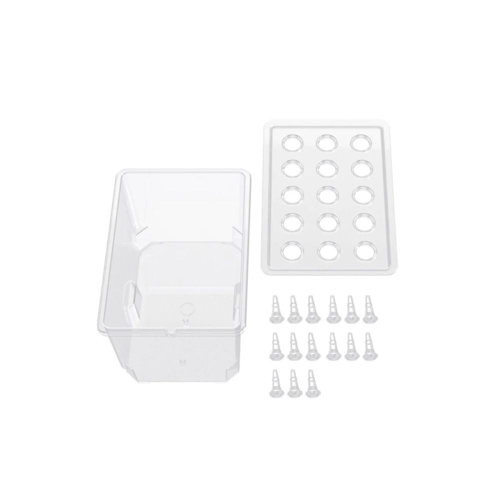 15 Hole Hydroponic Growing System Kit Split Design Indoor Germination Box with Planting Baskets - Clear
