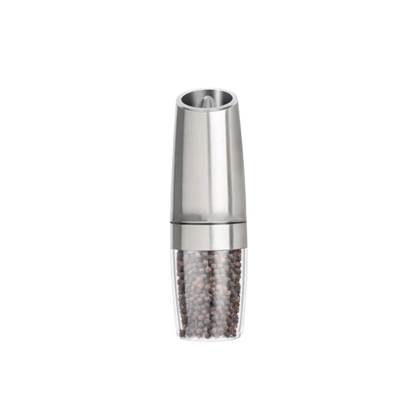 Spice Mill Electric Salt & Pepper Mill Adjustable One-Touch Seasoning Dispenser - Black