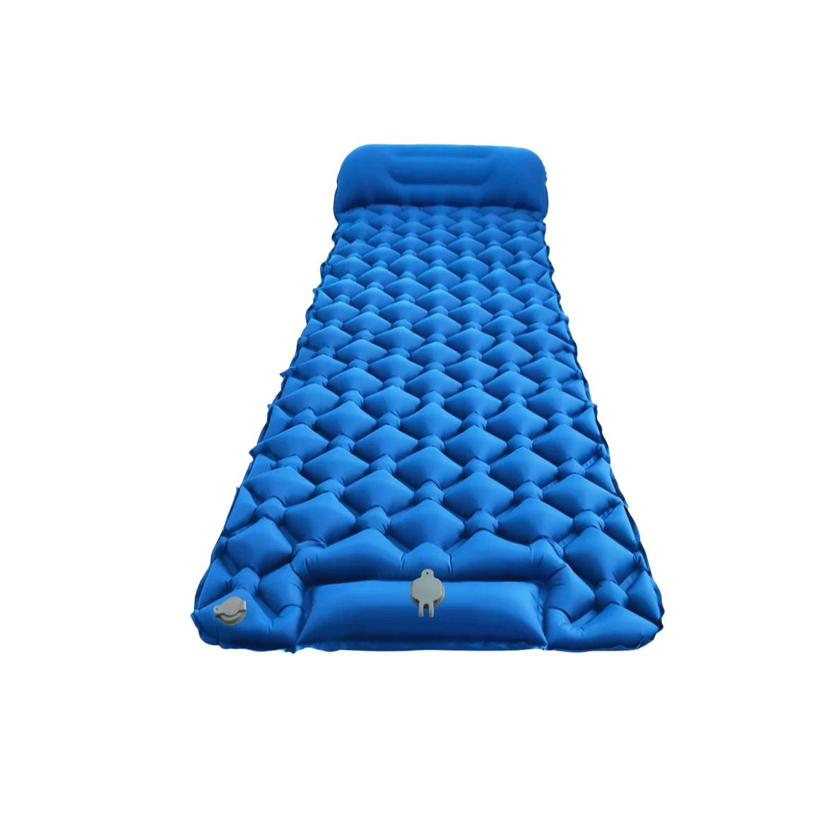 Inflatable Camping Mat 190cm Ultralight Air Mattress with Built in Foot Pump - Blue