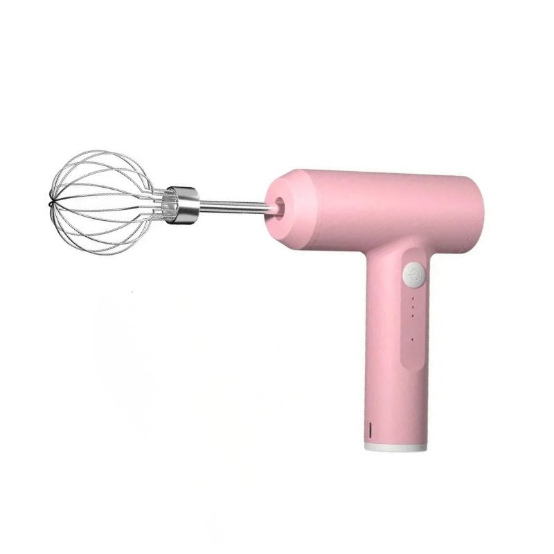 Electric Egg Beater USB Rechargeable 3 Speed Handheld Mixer with 2 Stainless Steel Whisks