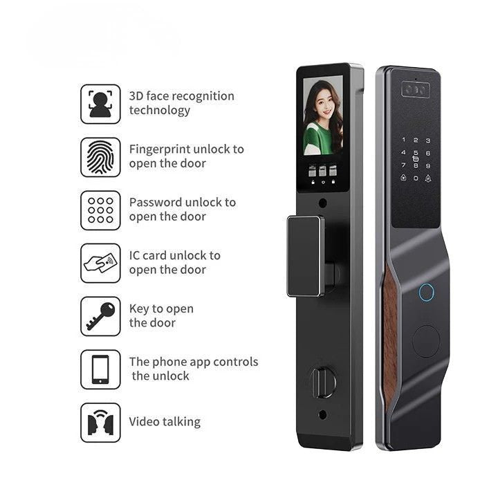 Smart Door Lock 3200mAh WiFi Biometric Access Touch Keypad Aluminium Alloy