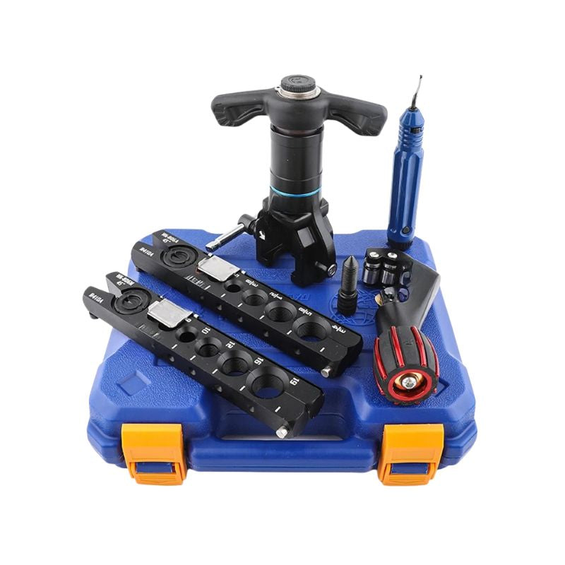 Copper Tube Expander Drill Attachment Set Dual Purpose Bell Mouth Forming Tool with Carry Case