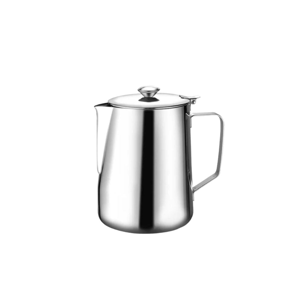Stainless Steel Milk Frothing Pitcher 1500ml with Lid Long Spout Coffee Pouring Kettle