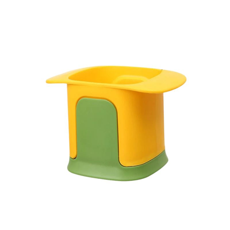 Potato Cutter Stainless Steel Manual Press Vegetable Dicer French Fry Slicer Kitchen Tool - Yellow