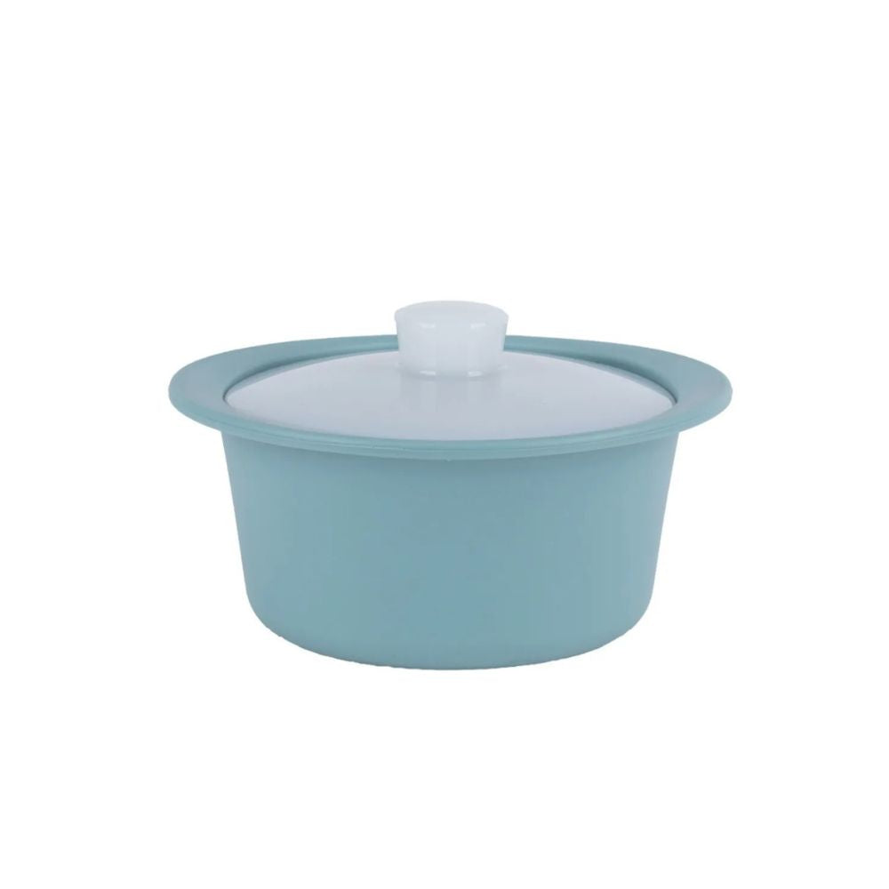 Large Silicone Microwave Steamer Bowl with Lid Heat Resistant Soup Container Lunch Box - Green