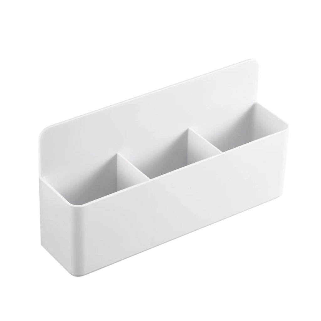 Magnetic Marker Holder 21cm 3 Slot Dry Erase Pen Organiser Durable Storage Rack - White