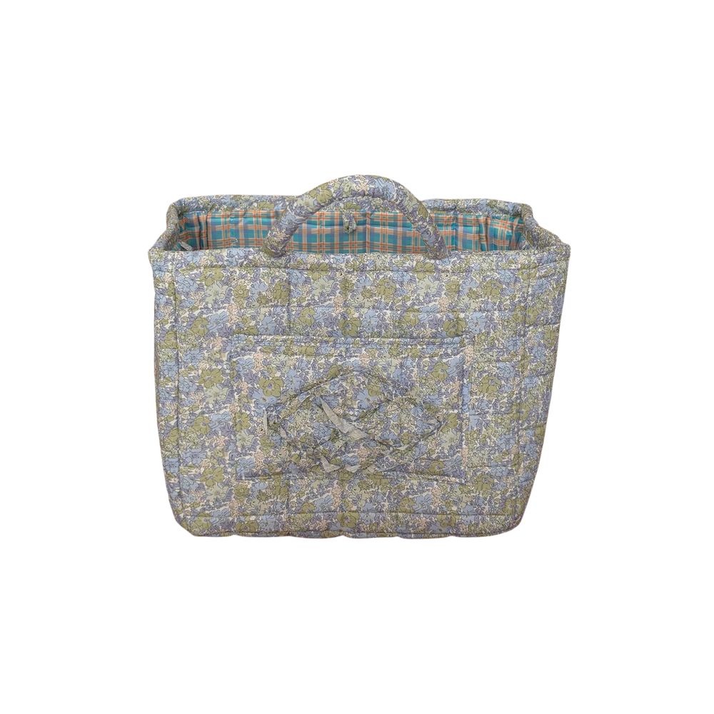 Storage Basket Foldable Fabric Organiser with Handle for Home Storage - Purple