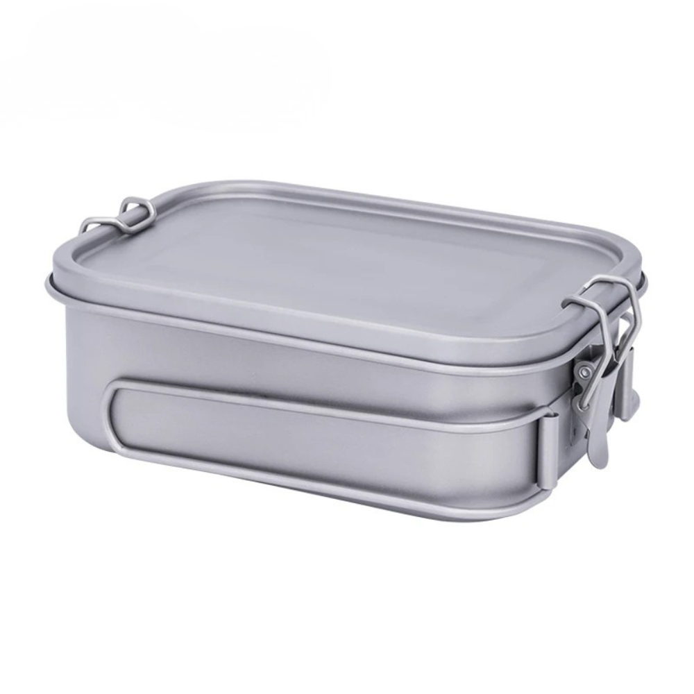 Titanium Lunch Box 1400ml Portable Food Container with Folding Handle