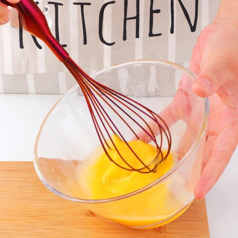 Egg Stirrer 30.5cm Stainless Steel Hand Whisk Flour Mixer Baking Kitchen Utensil - Silver
