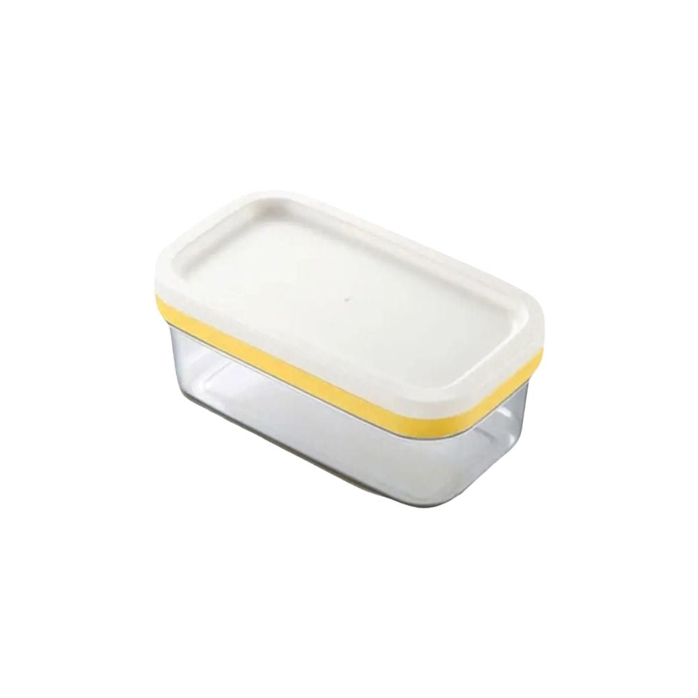 Butter Storage Container with Cutter 200g Cheese Keeper Food Storage Box for Refrigerator - Yellow