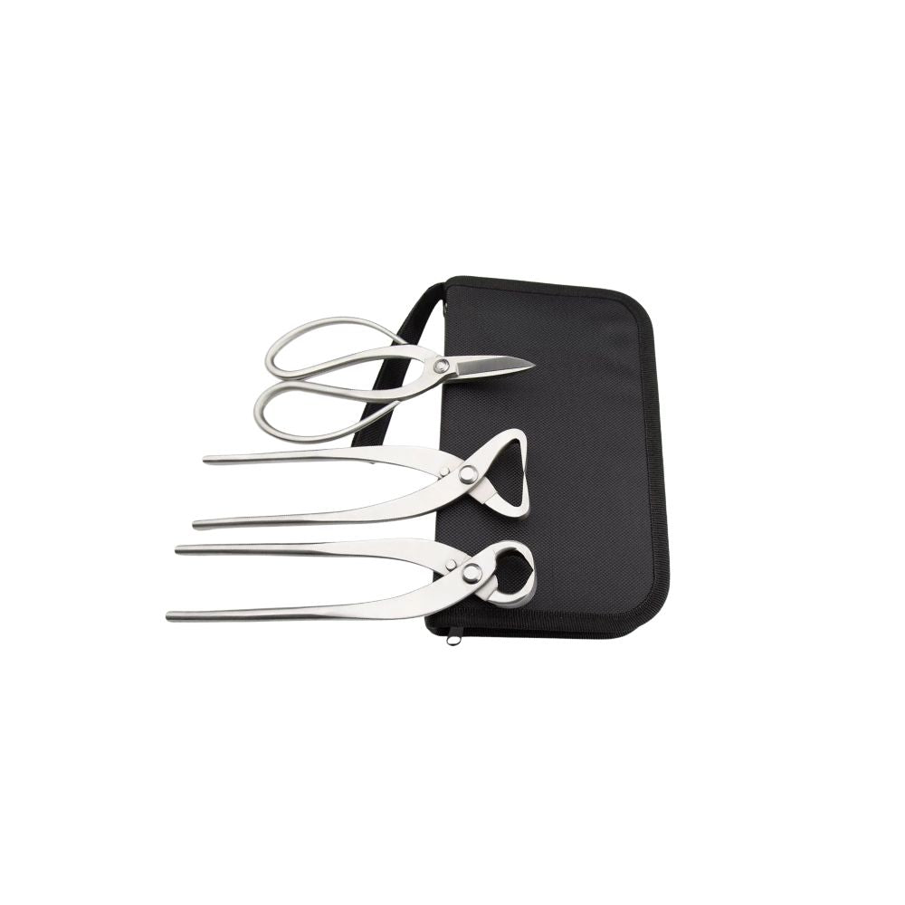 Bonsai Tool Set 3 Piece Professional Pruning Kit with Storage Case