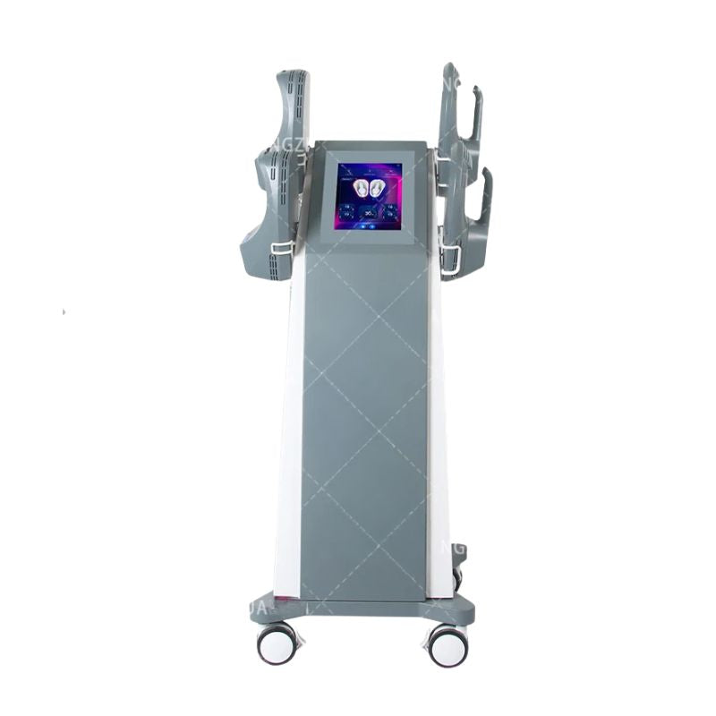 EMS Body Sculpt Machine 6500W 15 Tesla RF Muscle Training Body Contouring System 4 Handle - Grey