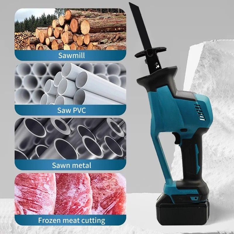 Reciprocating Saw 18V Brushless Cordless Wood Cutting Tool Portable Battery Powered Saw