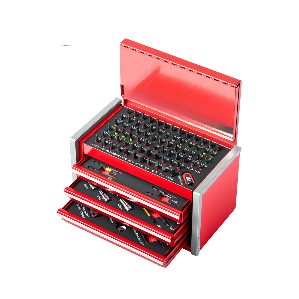 Tool Bit Set 106 Piece Impact Driver Bit Kit with Ratchet Wrench Socket Adapters and Storage Case
