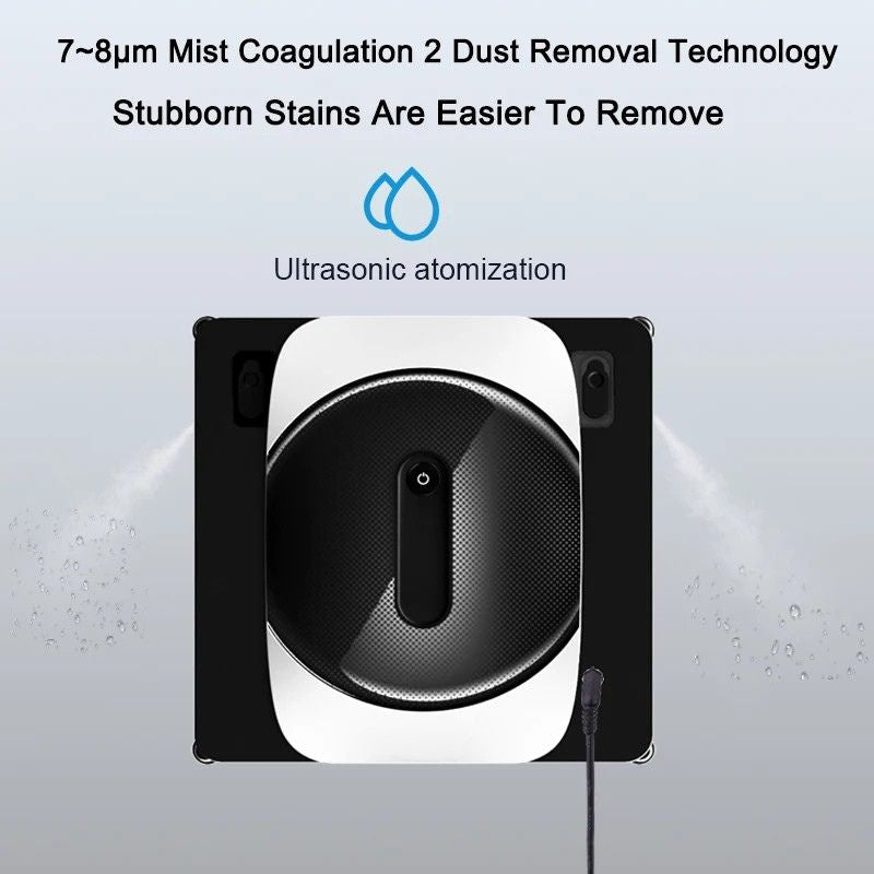 Window Cleaning Robot 50mL Auto Water Spray Remote Control Glass Cleaning Without App Operation