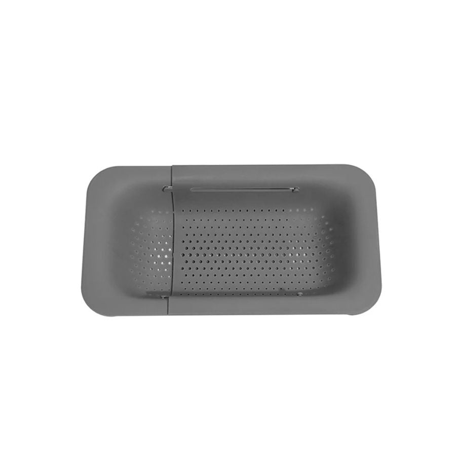 Extendable Over the Sink Colander Strainer Basket for Washing Fruits & Vegetables - Grey