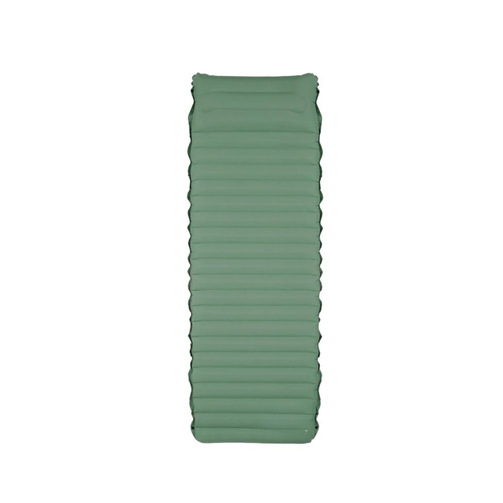 Camping Sleeping Pad Inflatable Mattress 195cm Ultralight Foldable Air Bed with Foot Pump - Green