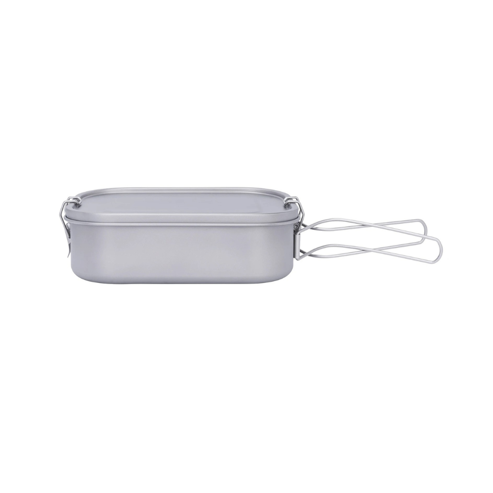 Titanium Lunch Box 1400ml Portable Food Container with Folding Handle