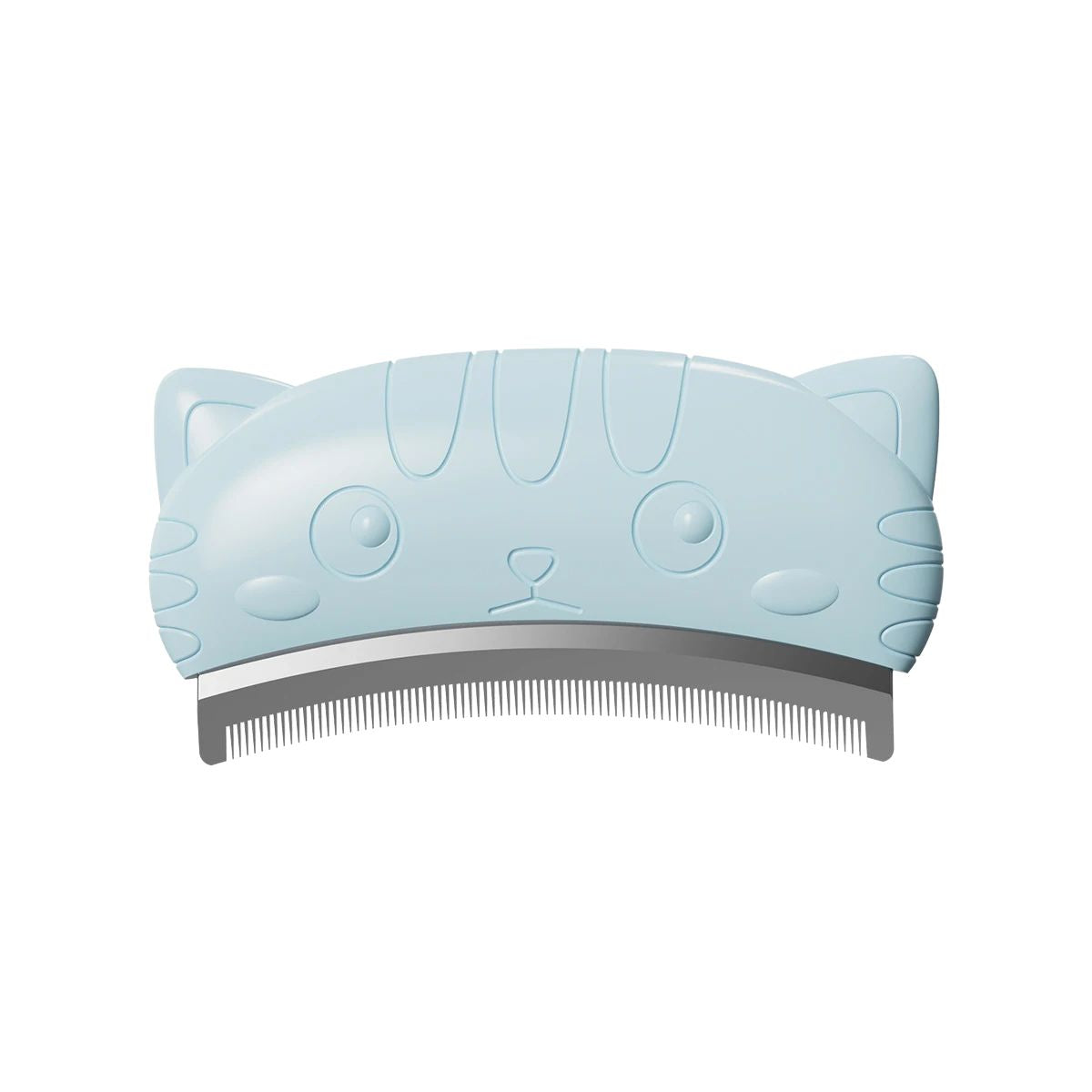 Pet Grooming Brush Stainless Steel Detangling Hair Removal Comb for Short & Long Coat - Blue