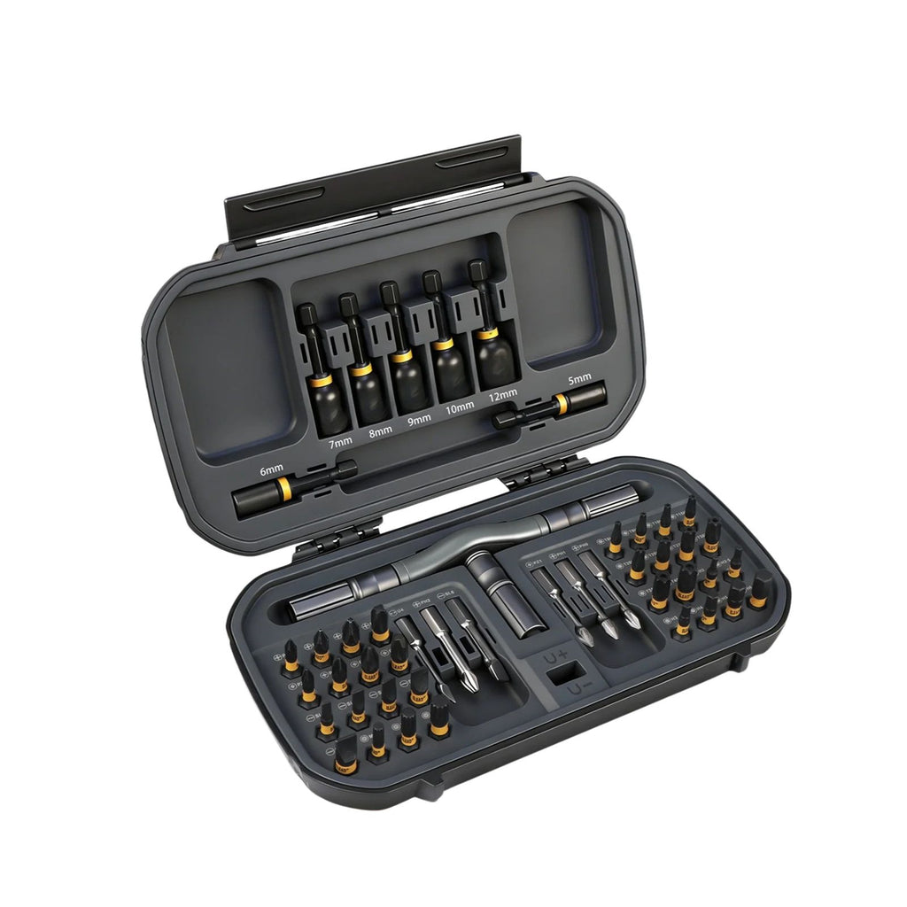 Ratchet Screwdriver Set 46 Piece Multi Function Magnetic Bit & Nut Driver Kit with Storage Case