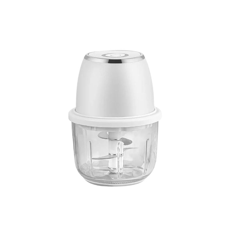 Electric Food Chopper 350 mL 6 Blade USB-C Rechargeable Garlic Mincer - White