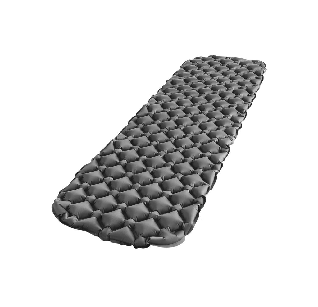 Camping Sleeping Pad Inflatable Mattress Ultralight TPU Nylon Travel Mat - Grey