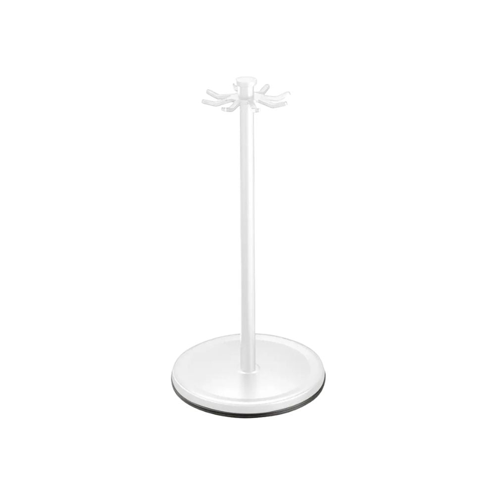 360° Rotating Kitchen Utensil Holder with 8 Hooks Countertop Cooking Tool Organizer Stand - Grey