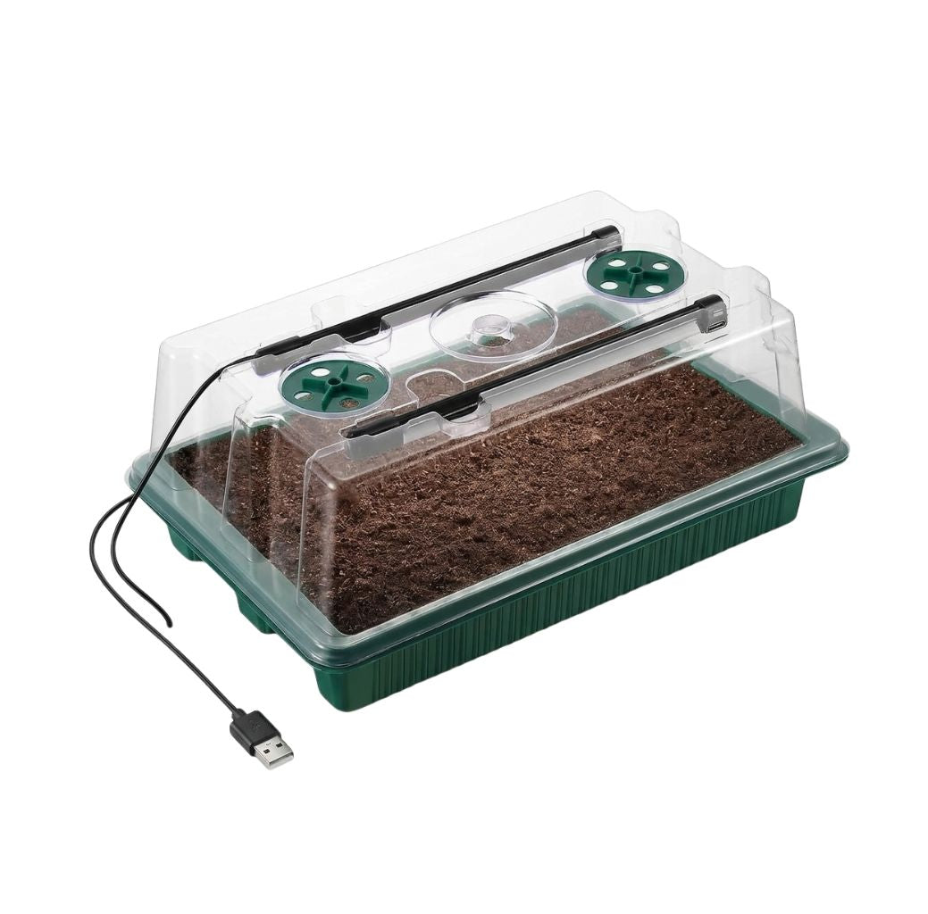 2 Pack Seed Starter Trays 80 Cells with LED Grow Lights Smart Timer 3 Modes for Home Gardening