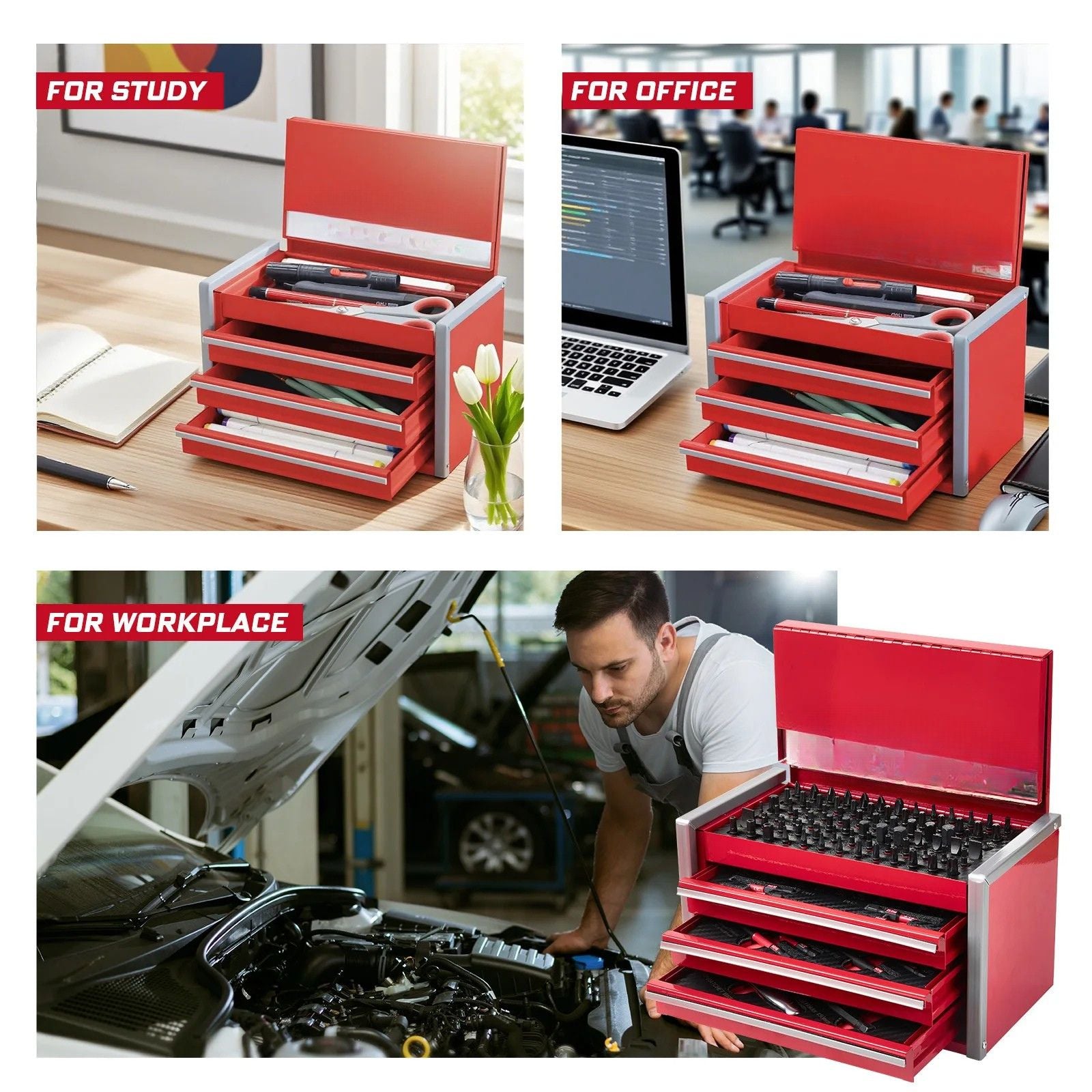 Tool Bit Set 106 Piece Impact Driver Bit Kit with Ratchet Wrench Socket Adapters and Storage Case