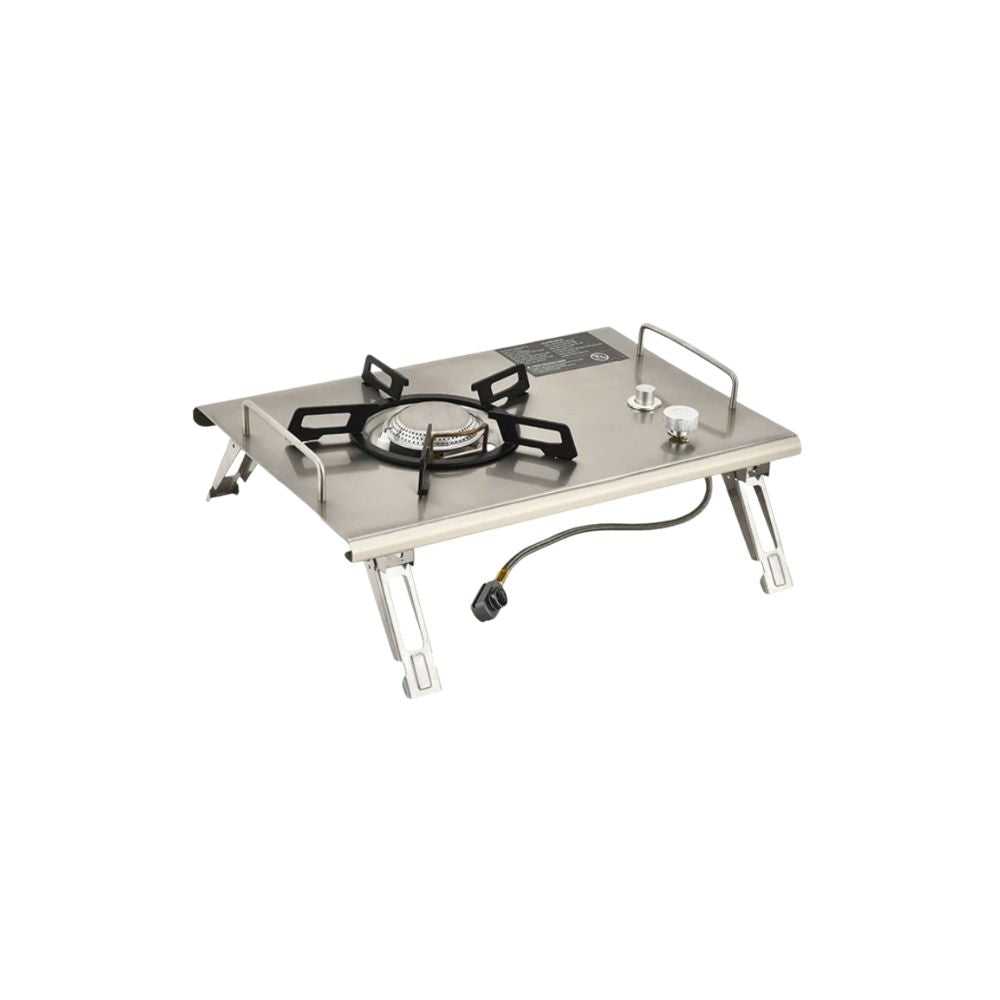 Camping Stove Foldable Portable Outdoor Cooking Stove with Carry Bag - Silver