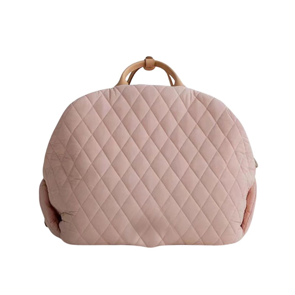 Portable Waterproof Pet Travel House Carrier Nylon Foldable Handbag - Pink