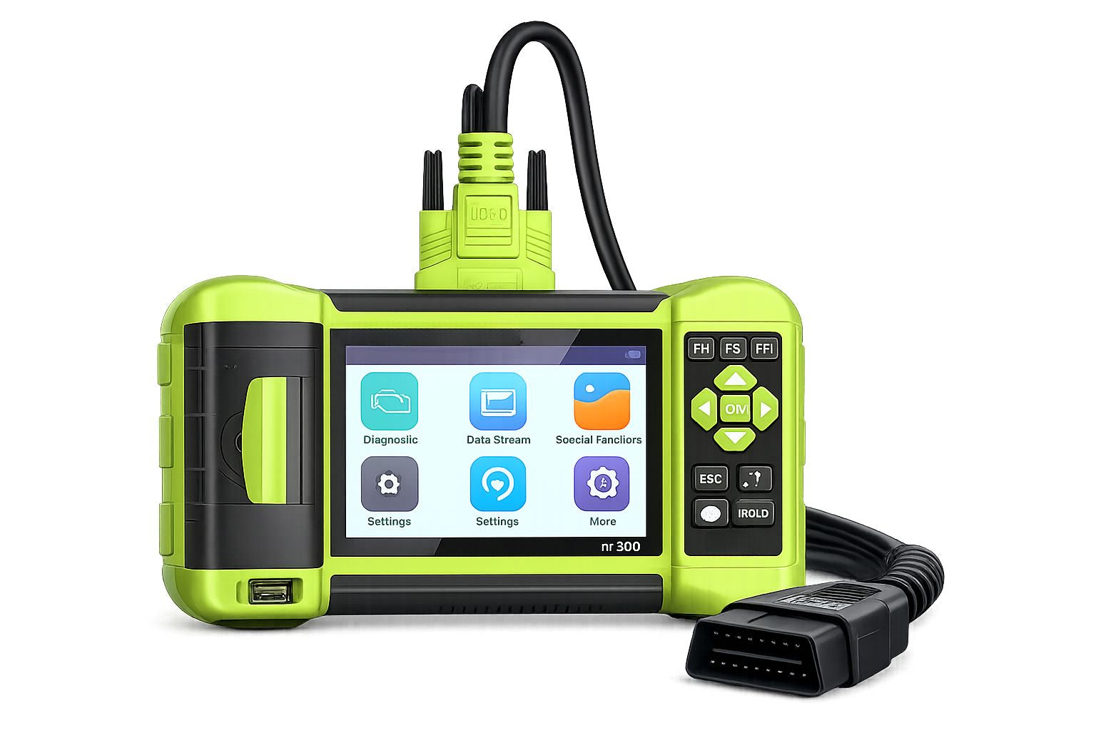 Motorcycle Diagnostic Scanner 5 Inch LCD Fault Reader ABS Engine Test Kit With Cable Set