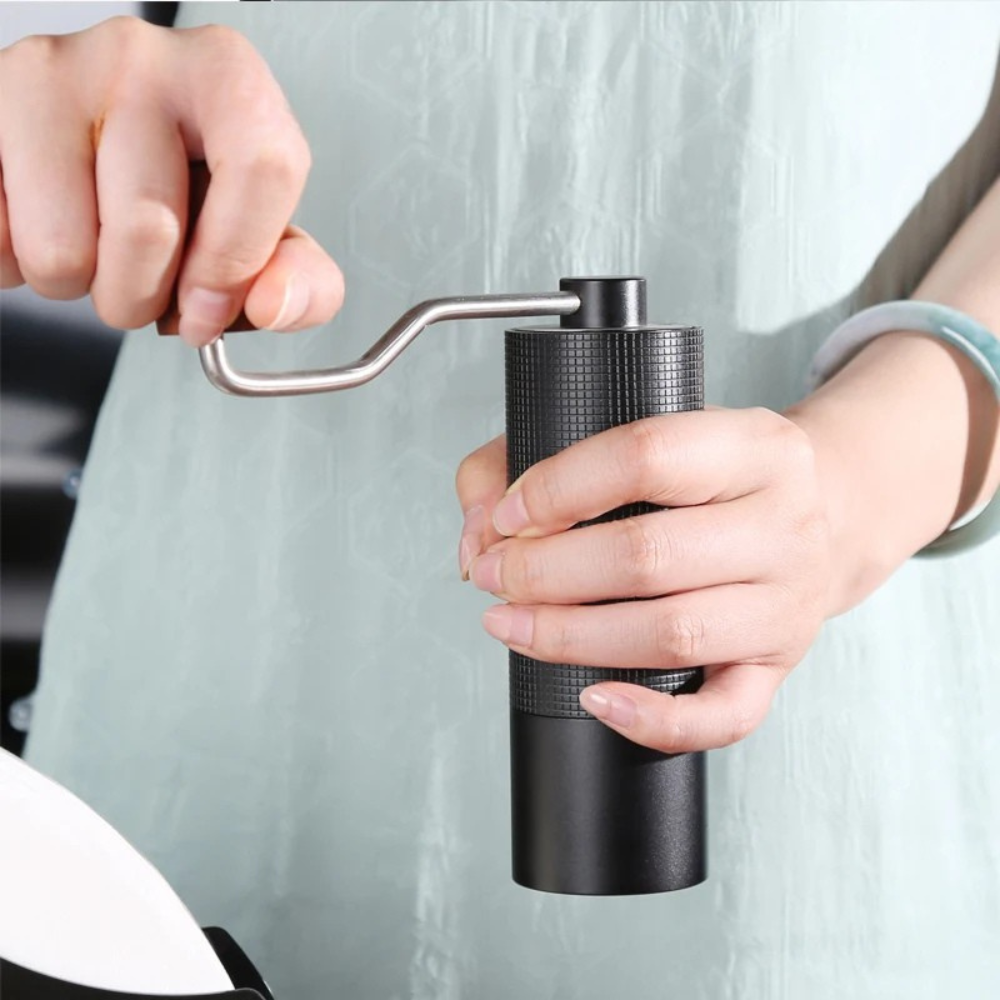 Coffee Bean Burr Mill 20g Manual Hand Tool Metal Body Portable Adjustable Settings – Black