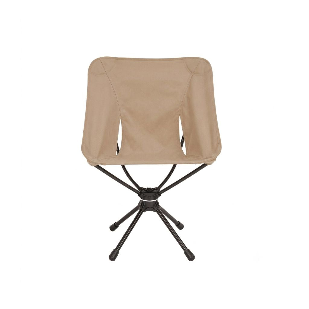 Camping Folding Chair Portable Swivel Seat Lightweight Detachable Outdoor Chair with Carry Bag - Khaki