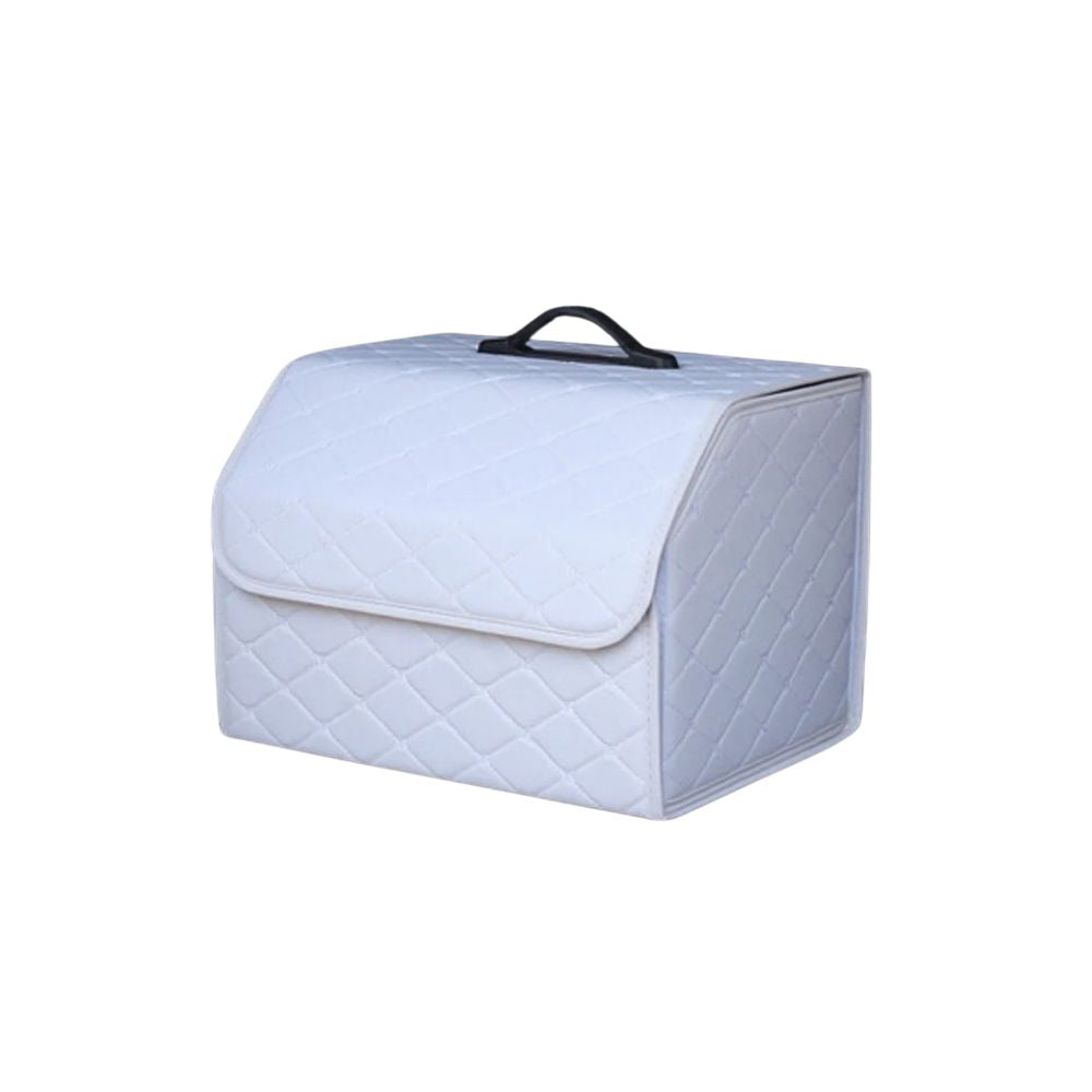Car Trunk Organizer Box 40cm Foldable Waterproof PU Leather Storage Case Large Capacity