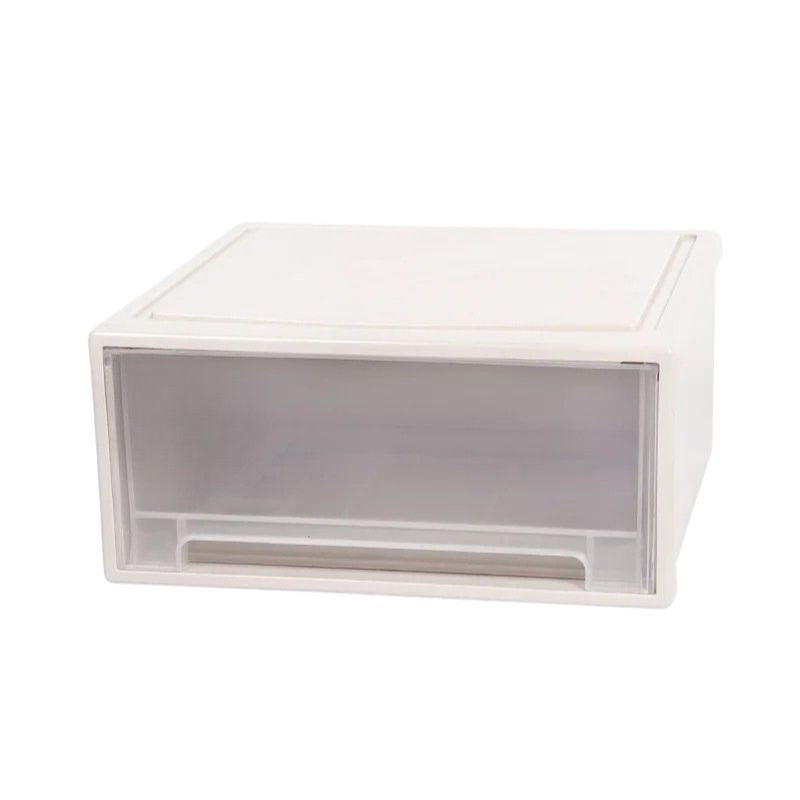Portable Stackable Storage Drawer Box 32 cm Plastic Organizer Container for Clothes Books Home Storage - Medium