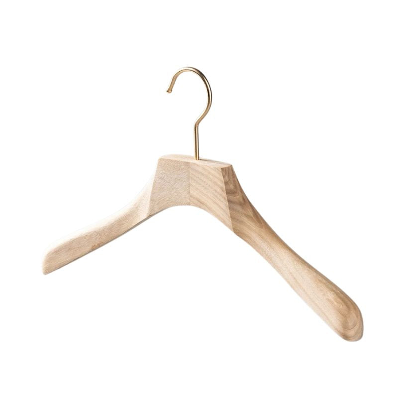 Wooden Clothes Hangers 2 Pack Wide Shoulder Wardrobe Coat Organiser - Simple