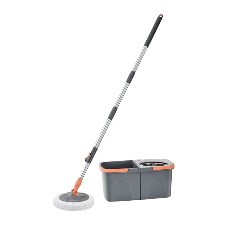 Mop and Bucket Set 138cm Double Bucket 360° Spin Floor Cleaning System with Microfibre Head