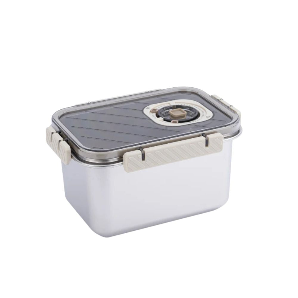 Food Storage Container 2200mL 304 Stainless Steel Airtight Lockable Lunch Bowl