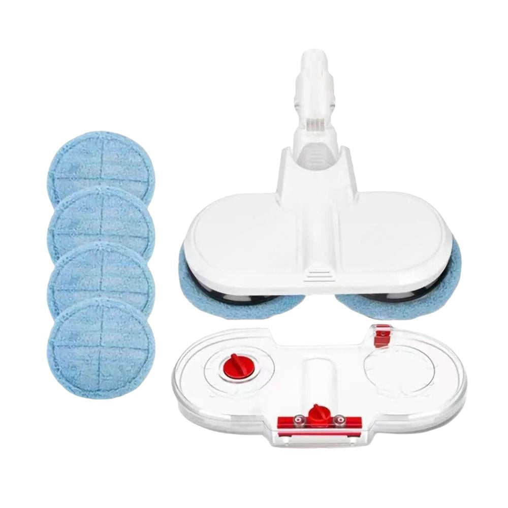 Vacuum Mop Attachment 4 Cloth Pads Water Tank Floor Cleaning Accessory Set White Variant 1