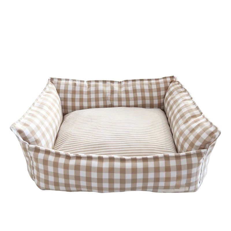 Portable Cotton Pet Sofa Bed 60 cm Breathable Indoor Pet Bed - Red