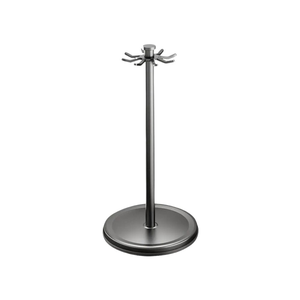 360° Rotating Kitchen Utensil Holder with 8 Hooks Countertop Cooking Tool Organizer Stand - Grey